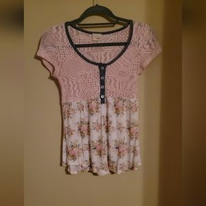 Knit floral top